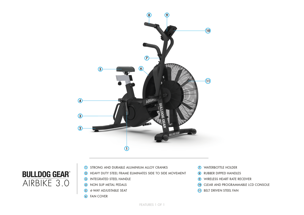 Bulldog Gear airbike 3.0 full specifications and product features