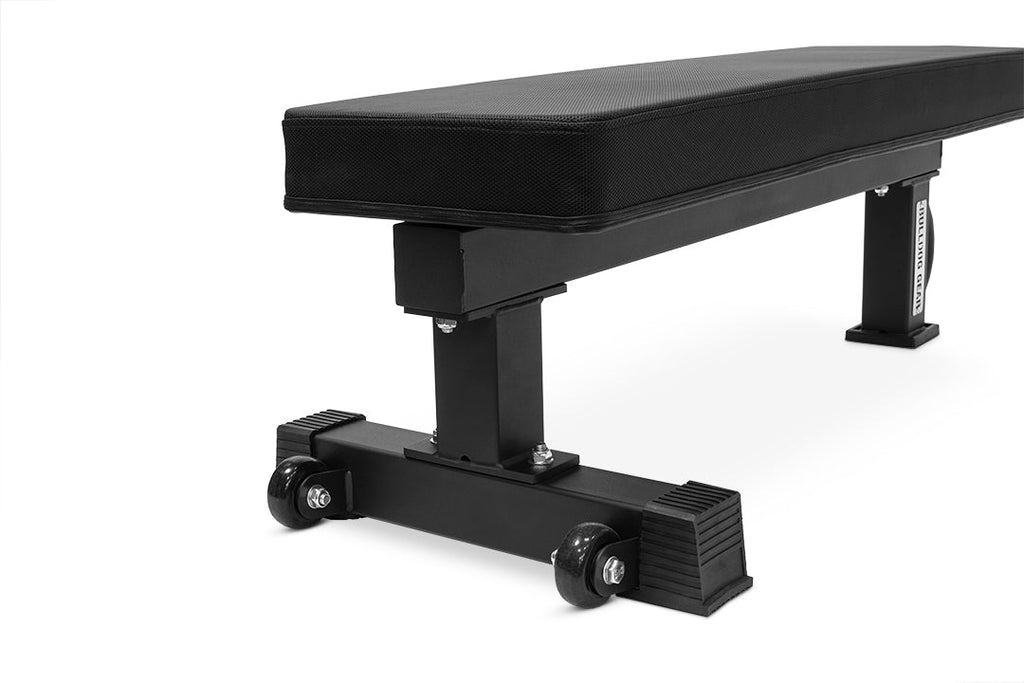 Bulldog Gear flat weight lifting bench - wheels