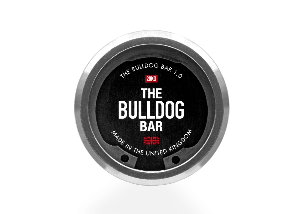 Bulldog Gear 20kg barbell label