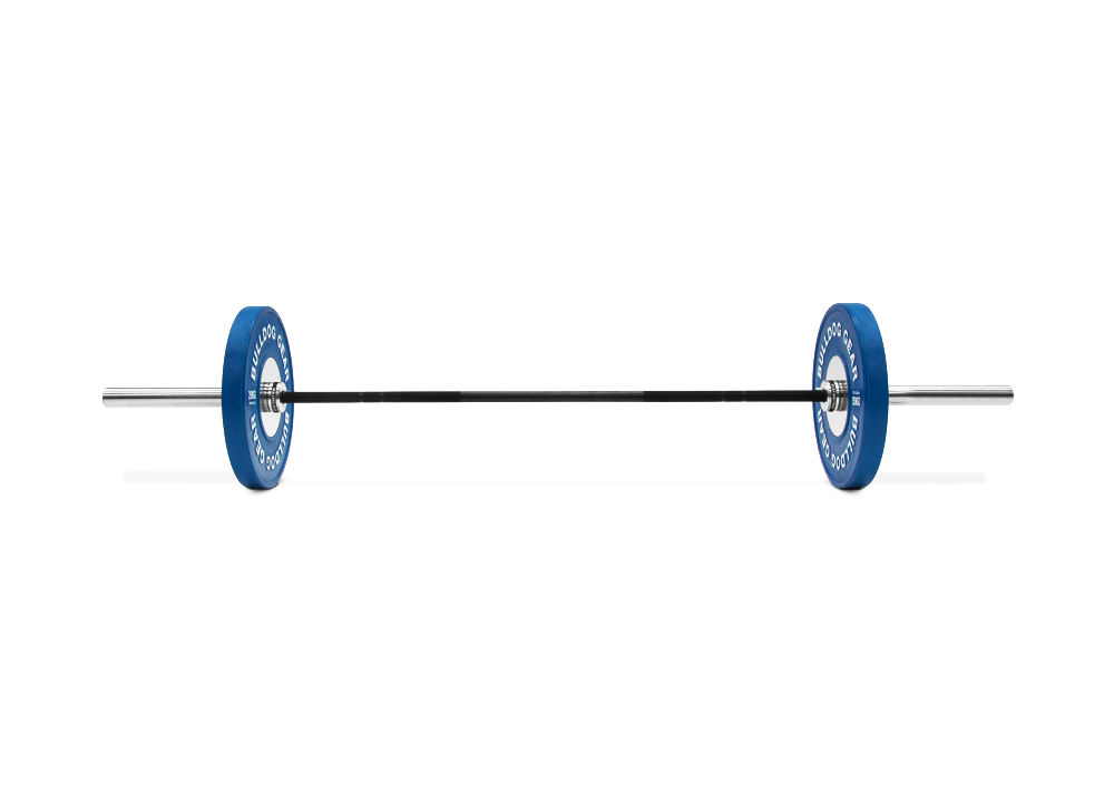 Bulldog Gear 20kg barbell loaded with plates