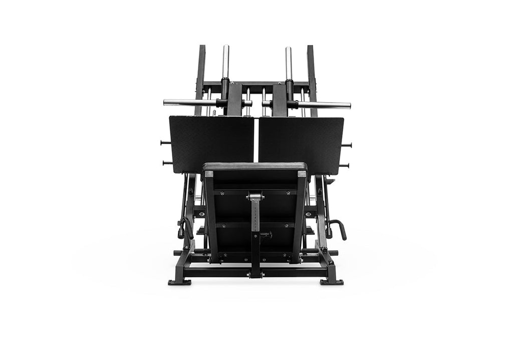 Bulldog Gear plate loaded double leg press machine - back rest rear view