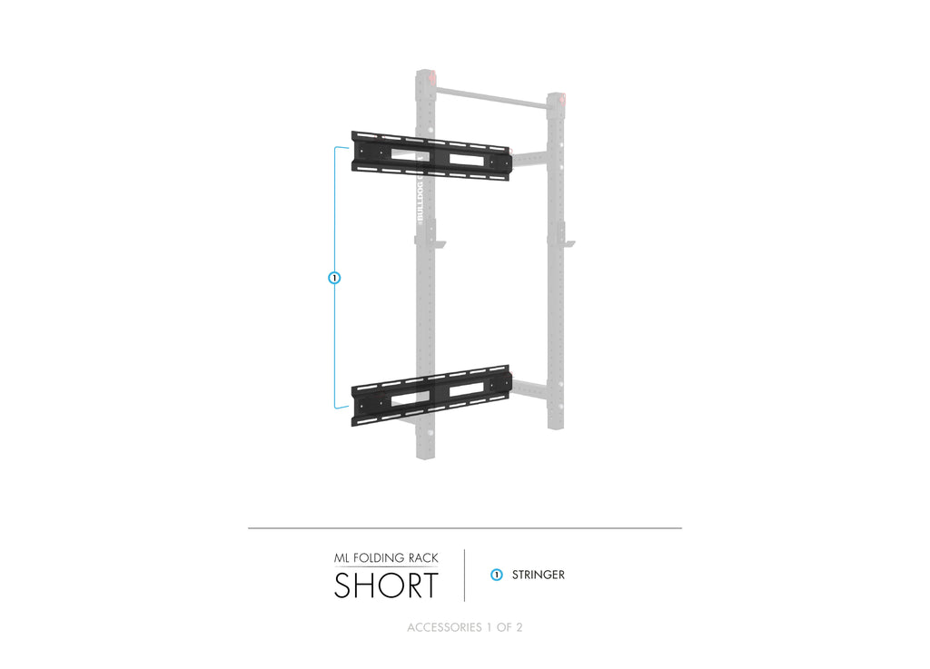 Bulldog Gear mammoth lite wall mounted folding rack stringers