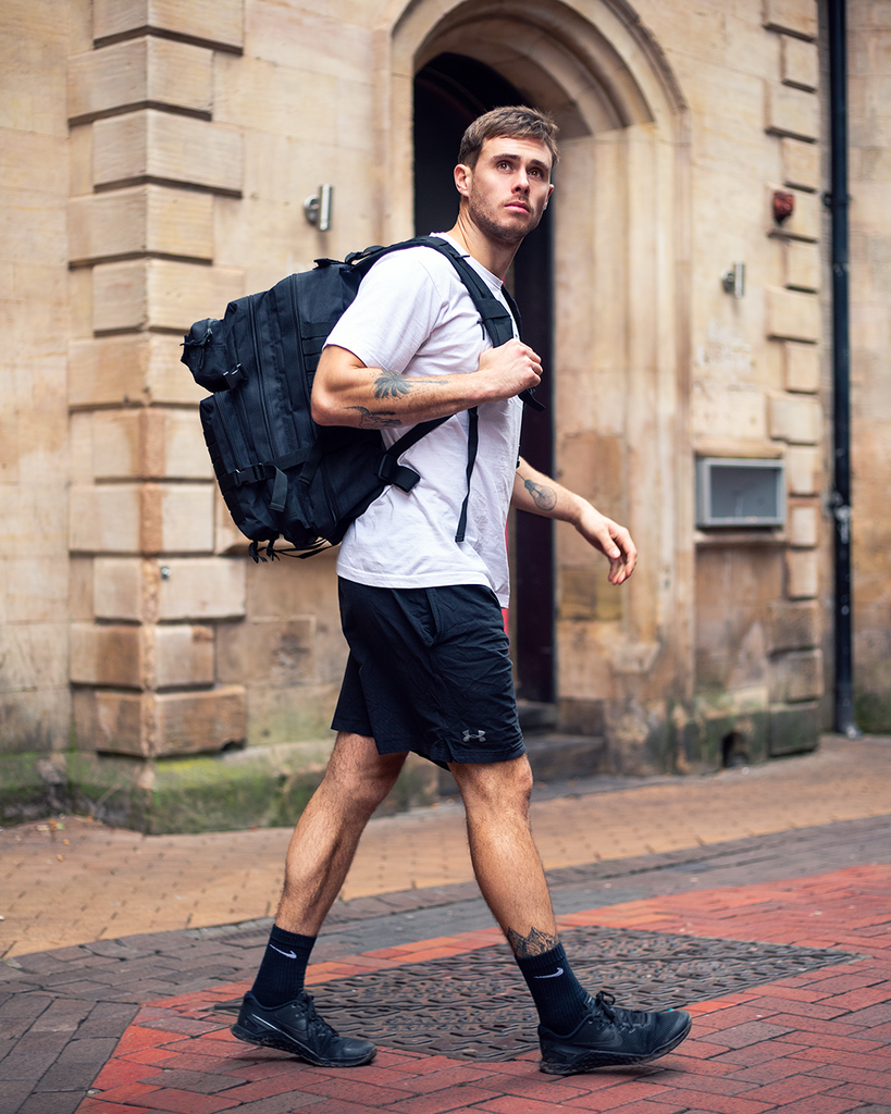 Bulldog Gear tactical backpack in use